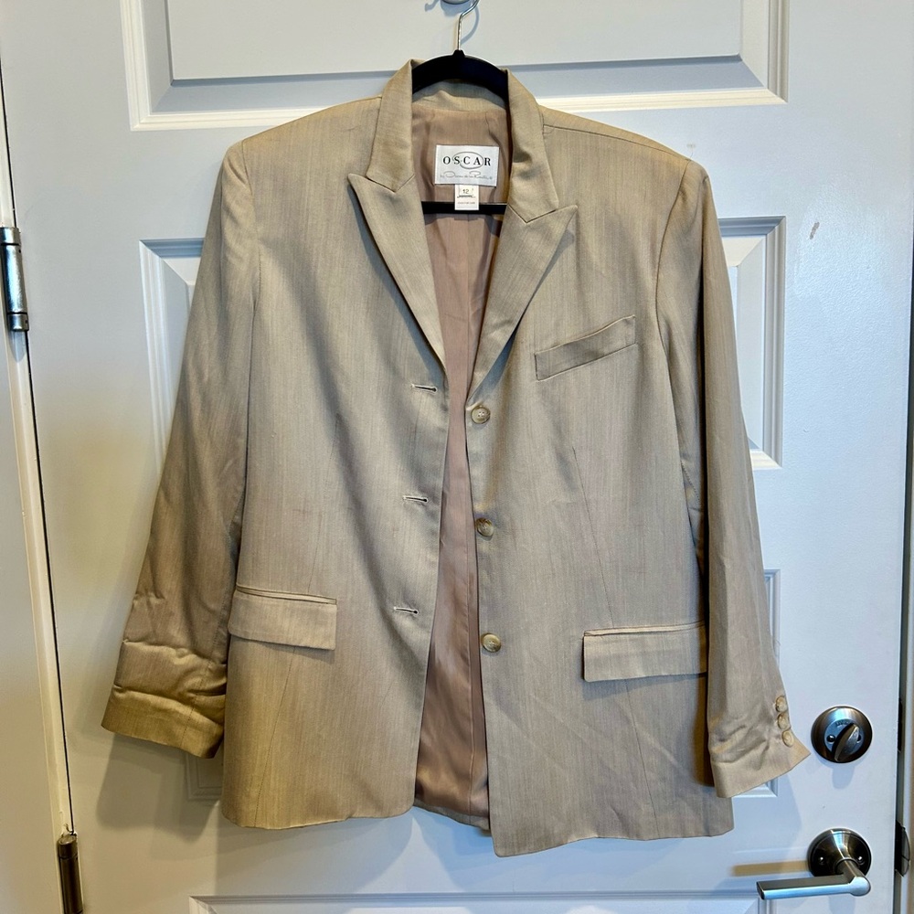 Oscar De La Renta Beige Blazer